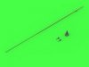Master GM-35-013 Antena Comrod VHF3088VM - używana na KTO Rosomak i innych pojazdach (1 szt.) - wersja z prostą podstawą (1:35)